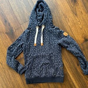 Wanakome Navy Patterned Hoodie